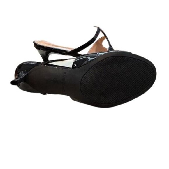 Bandolino “Mizelle” High Heel Sandals in Black Faux Leather with Open Toe Design - Picture 8 of 10